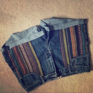 Multicolored Striped Shorts